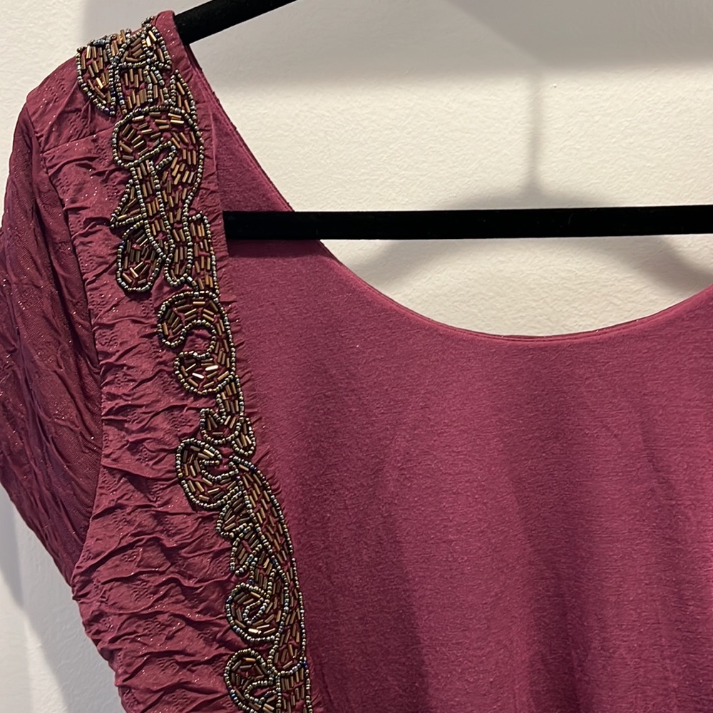 Free People Beaded Scoop Back Bodycon dress Size Large - Picture 5 of 6